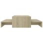 Preview: Satztisch-Set Sonoma-Eiche 100x100x26,5 cm Holzwerkstoff