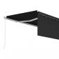 Preview: Markise Manuell Einziehbar mit Rollo 4x3 m Anthrazit