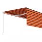 Preview: Markise Manuell Einziehbar mit Rollo 4x3 m Orange & Braun