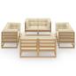 Preview: 8-tlg. Garten-Lounge-Set mit Kissen Kiefer Massivholz