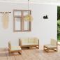 Preview: ARDEBO.de - 4-tlg. Garten-Lounge-Set mit Kissen Kiefer Massivholz