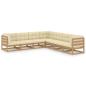 Preview: 7-tlg. Garten-Lounge-Set mit Kissen Kiefer Massivholz