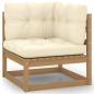 Preview: 7-tlg Garten-Lounge-Set mit Kissen Honigbraun Massivholz Kiefer