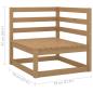 Preview: ARDEBO.de - Gartensofa 2-Sitzer mit Kissen Honigbraun Massivholz Kiefer