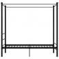 Preview: Himmelbett Schwarz Metall 90x200 cm