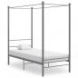 Preview: ARDEBO.de - Himmelbett Grau Metall 90x200 cm