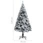 Preview: Künstlicher Weihnachtsbaum mit Schnee Grün 120 cm PVC