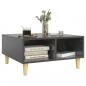 Preview: ARDEBO.de - Couchtisch Hochglanz-Grau 60x60x30 cm Holzwerkstoff