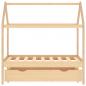 Preview: Kinderbett mit Schublade Massivholz Kiefer 70x140 cm