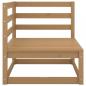 Preview: 2tlg. Garten-Lounge-Set mit Kissen Honigbraun Massivholz Kiefer