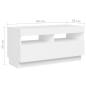 Preview: TV-Schrank mit LED-Leuchten Weiß 180x35x40 cm