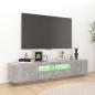 Preview: TV-Schrank mit LED-Leuchten Betongrau 180x35x40 cm