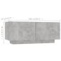 Preview: TV-Schrank mit LED-Leuchten Betongrau 180x35x40 cm