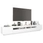 Preview: TV-Schrank mit LED-Leuchten Weiß 260x35x40cm