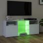 Preview: TV-Schrank mit LED-Leuchten Weiß 120x30x50 cm