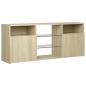 Preview: TV-Schrank mit LED-Leuchten Sonoma-Eiche 120x30x50 cm