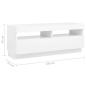 Preview: TV-Schrank mit LED-Leuchten Weiß 300x35x40 cm