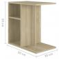 Preview: Beistelltisch Sonoma-Eiche 50x30x50 cm Holzwerkstoff