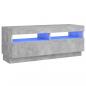 Preview: TV-Schrank mit LED-Beleuchtung Betongrau 100x35x40 cm