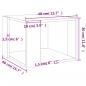 Preview: Couchtisch Betongrau 40x40x30 cm Holzwerkstoff