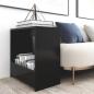 Preview: ARDEBO.de - Beistelltisch Schwarz 50x26x50 cm Holzwerkstoff