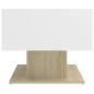 Preview: Couchtisch Weiß und Sonoma-Eiche 103,5x50x44,5 cm Holzwerkstoff