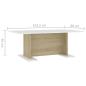 Preview: Couchtisch Weiß und Sonoma-Eiche 103,5x60x40 cm Holzwerkstoff