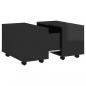 Preview: ARDEBO.de - Couchtisch Hochglanz-Schwarz 60x60x38 cm Holzwerkstoff
