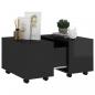 Preview: Couchtisch Hochglanz-Schwarz 60x60x38 cm Holzwerkstoff