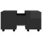 Preview: Couchtisch Hochglanz-Schwarz 60x60x38 cm Holzwerkstoff