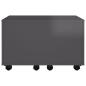 Preview: Couchtisch Hochglanz-Grau 60x60x38 cm Holzwerkstoff