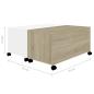 Preview: Couchtisch Weiß Sonoma-Eiche 75x75x38 cm Holzwerkstoff
