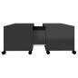 Preview: ARDEBO.de - Couchtisch Hochglanz-Schwarz 75x75x38 cm Holzwerkstoff