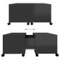 Preview: Couchtisch Hochglanz-Schwarz 75x75x38 cm Holzwerkstoff