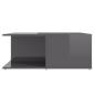 Preview: ARDEBO.de - Couchtisch Hochglanz-Grau 80x80x31 cm Holzwerkstoff