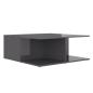 Preview: Couchtisch Hochglanz-Grau 80x80x31 cm Holzwerkstoff