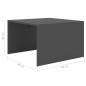 Preview: 3-tlg. Satztisch-Set Grau 60x60x38 cm Holzwerkstoff