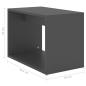 Preview: 3-tlg. Satztisch-Set Grau 60x60x38 cm Holzwerkstoff