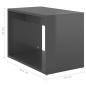 Preview: 3-tlg. Satztisch-Set Hochglanz-Grau 60x60x38 cm