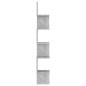Preview: Wand-Eckregal Betongrau 20x20x127,5 cm Holzwerkstoff