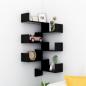 Preview: ARDEBO.de - Wand-Eckregale 2 Stk. Schwarz 40x40x50 cm Holzwerkstoff