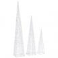 Preview: LED-Leuchtkegel-Set Acryl Deko Mehrfarbig 60/90/120cm