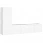 Preview: 3-tlg. TV-Schrank-Set Weiß Holzwerkstoff