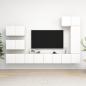 Preview: ARDEBO.de - 8-tlg. TV-Schrank-Set Weiß Holzwerkstoff