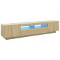 Preview: TV-Schrank mit LED-Leuchten Sonoma-Eiche 200x35x40 cm