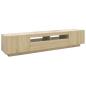 Preview: TV-Schrank mit LED-Leuchten Sonoma-Eiche 200x35x40 cm