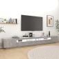 Preview: TV-Schrank mit LED-Leuchten Betongrau 300x35x40 cm