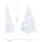 Preview: Künstlicher Halb-Weihnachtsbaum mit Ständer Weiß 150 cm PVC