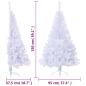 Preview: Künstlicher Halb-Weihnachtsbaum mit Ständer Weiß 150 cm PVC