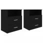 Preview: Nachttische 2 Stk. Schwarz 50x32x60 cm